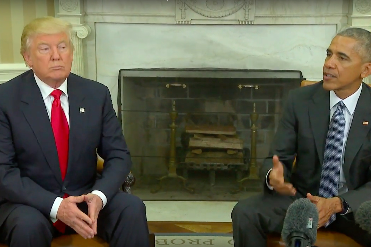 Trump, Obama meet to begin White House transition