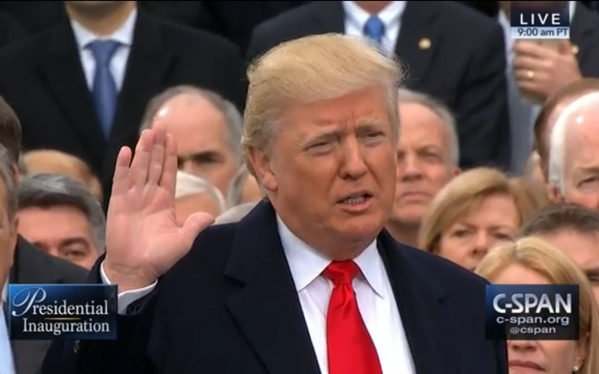 Donald J. Trump is officially the 45th president